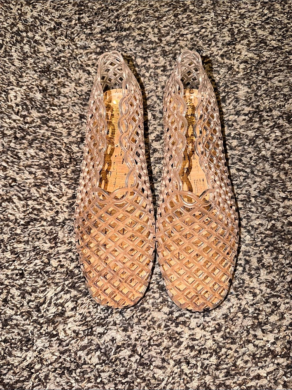 Steve Madden Grove Jelly Flat Women's Geometric Flats in Clear